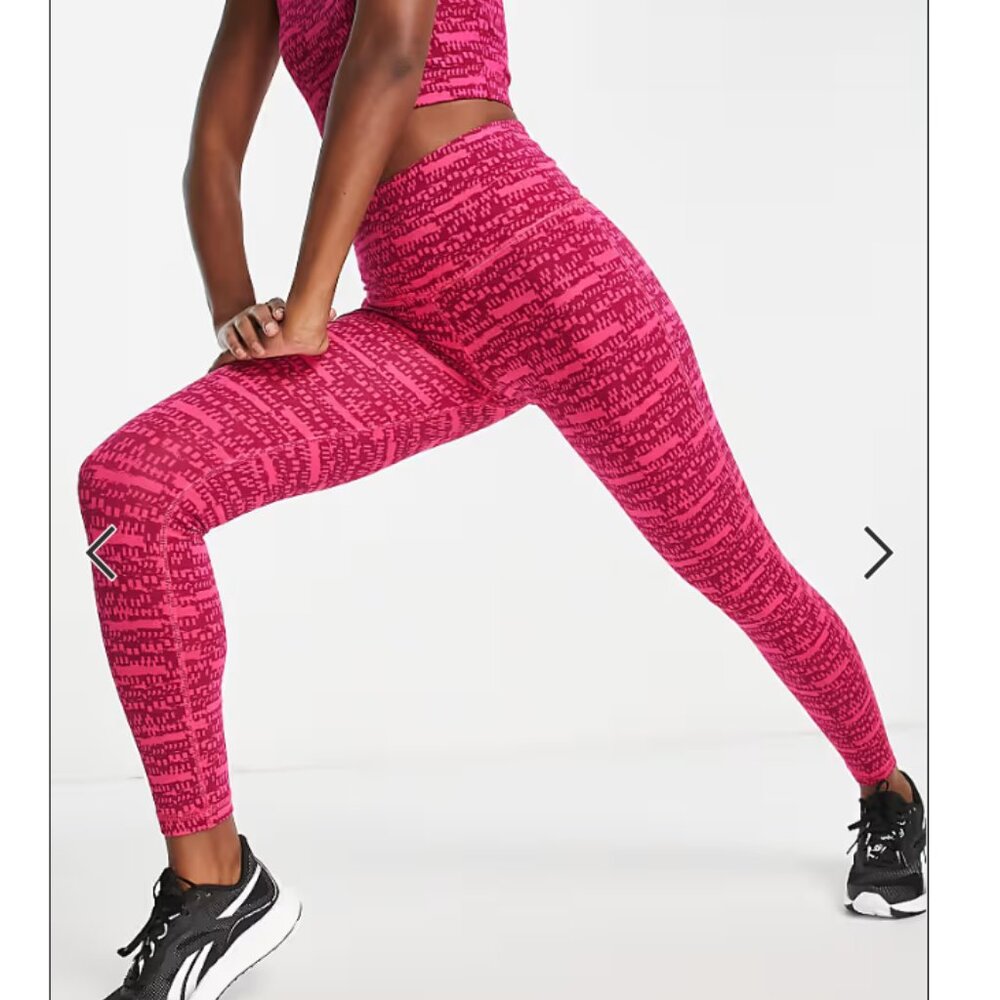 NEW Reebok MYT cotton leggings in pink - Picture 4 of 6